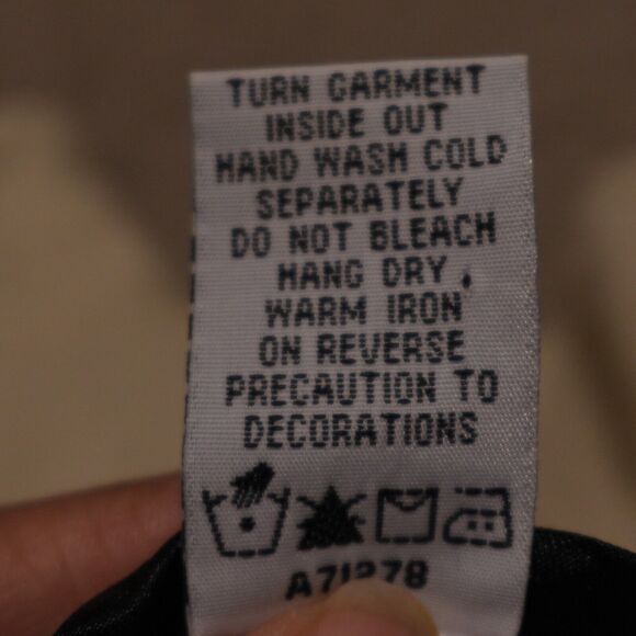 Linea Louis Dell'Olio Women Large Jacket 100% Linen Beaded Lined Tan - Picture 5 of 8